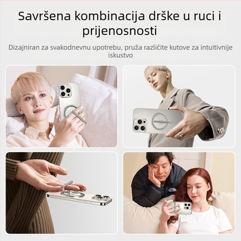 Xundd magnetska prenosna držač za telefon – MagSafe, metalna legura, sklopiva, kompatibilna s Apple, Huawei i Samsung