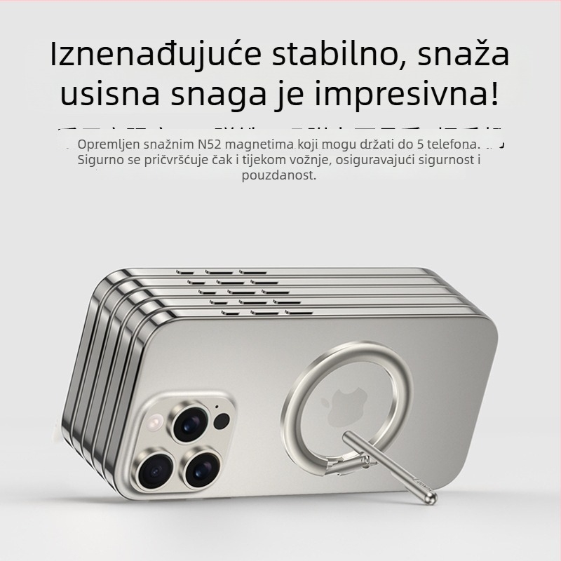 Xundd magnetska prenosna držač za telefon – MagSafe, metalna legura, sklopiva, kompatibilna s Apple, Huawei i Samsung
