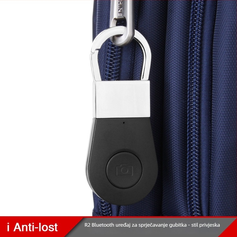 Bluetooth anti‑gubitnički privjesak s kartom pozicije i dvostrukom alarmom — model R2, Bluetooth 4.0, domet 10 m, baterija 240 mAh, težina 25 g