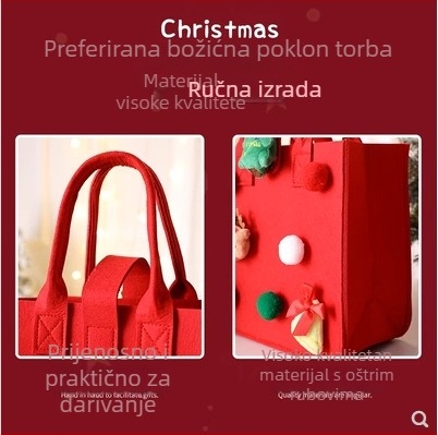 Orun filc vrećica za Božić s laser graviranjem, mogućnost tiska logotipa, cartoon stil, podrijetlo Nangong