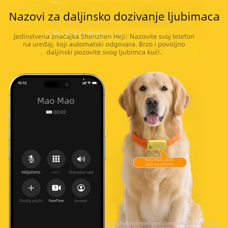 GPS lokator za kućne ljubimce – ogrlica za praćenje pasa i mačaka, protiv gubitka, daljinsko pozivanje