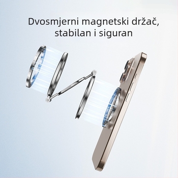 Yesido dvostrano magnetski držač prstena za telefon, sklopivi stolni držač, od cinkove legure