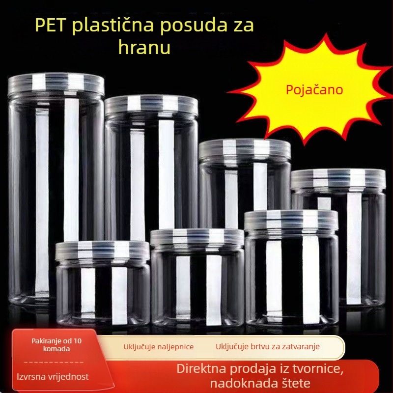 Plastična posuda za hranu, hermetički zatvorena, cilindričnog oblika, ispod 300 ml, višekratno upotrebljiva