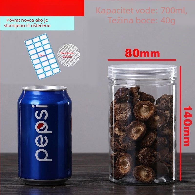 Plastična posuda za hranu, hermetički zatvorena, cilindričnog oblika, ispod 300 ml, višekratno upotrebljiva