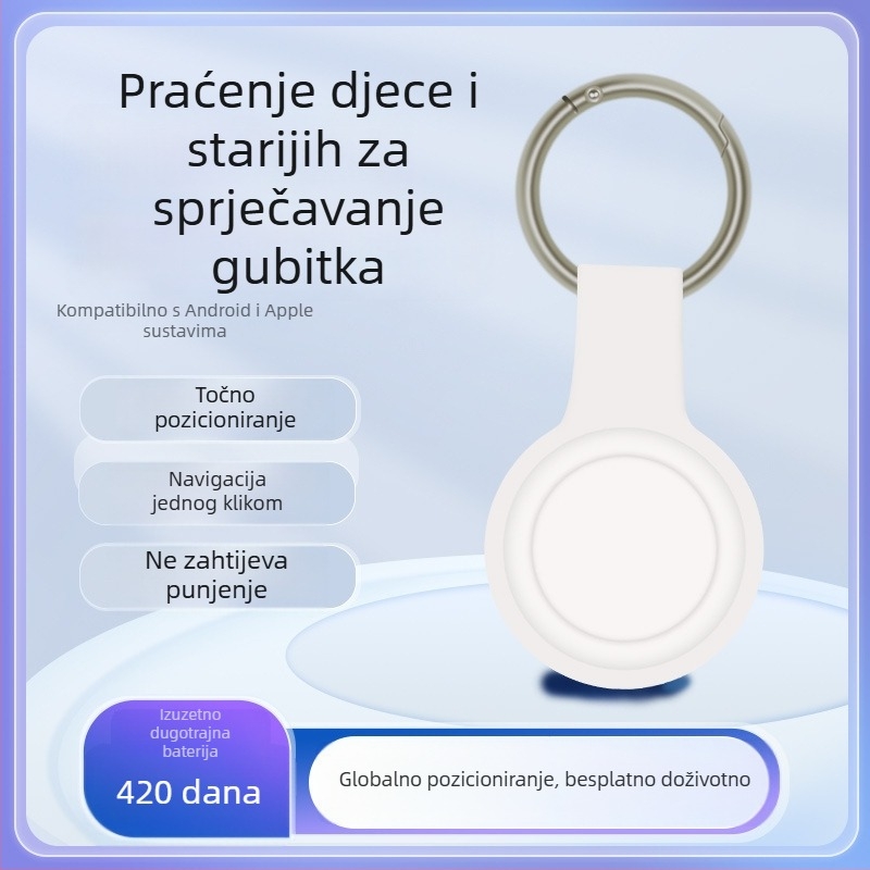 Aika Ak18b Mini Android GPS Lokator – Protiv gubitka, Ključni lanac za starije i djecu, Android i iOS kompatibilan, Globalni domet, USB 2.0, Baterija 240 mAh