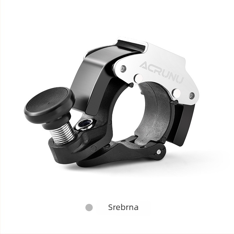 Zvončić za upravljač bicikla, aluminijska legura + inženjerski plast, 90 dB, 25 g, vodootporan i izdržljiv