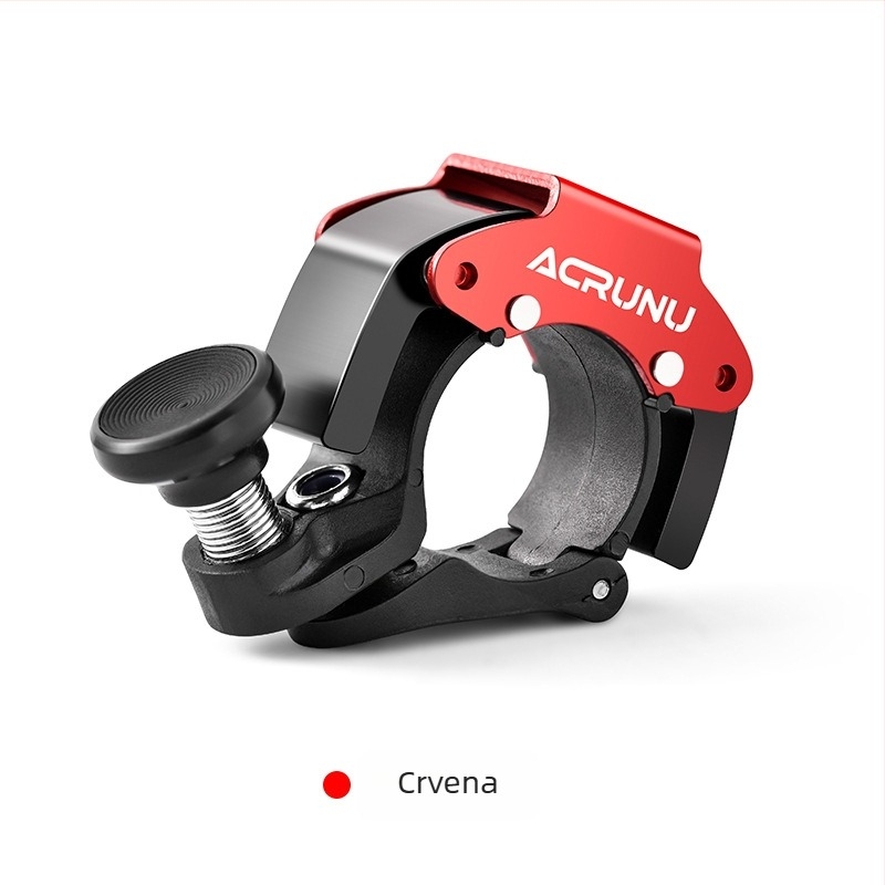 Zvončić za upravljač bicikla, aluminijska legura + inženjerski plast, 90 dB, 25 g, vodootporan i izdržljiv