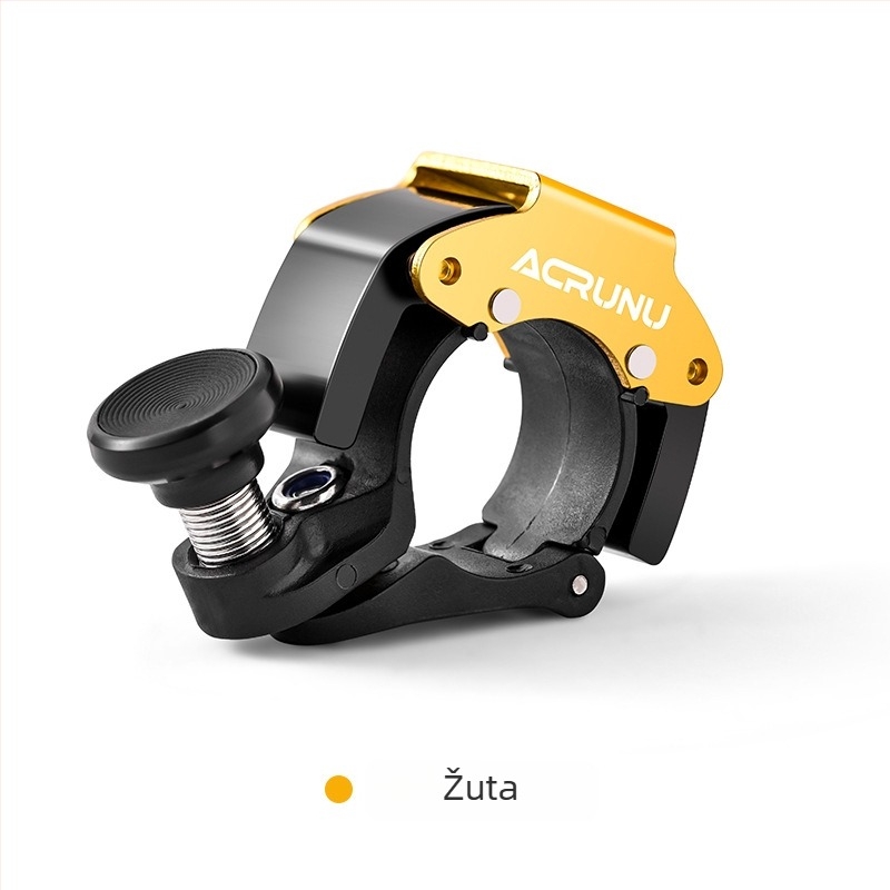 Zvončić za upravljač bicikla, aluminijska legura + inženjerski plast, 90 dB, 25 g, vodootporan i izdržljiv