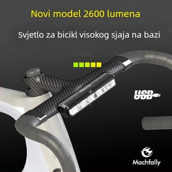 Prednja svjetiljka za bicikl Machfally — aluminijska legura, USB napajanje, visoka svjetlost, prilagodljivo
