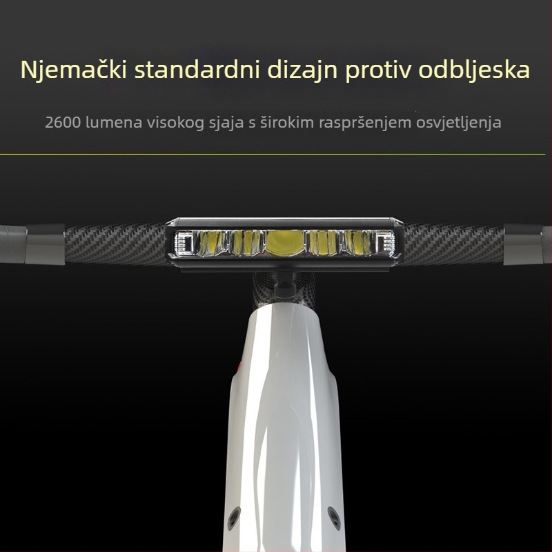 Prednja svjetiljka za bicikl Machfally — aluminijska legura, USB napajanje, visoka svjetlost, prilagodljivo