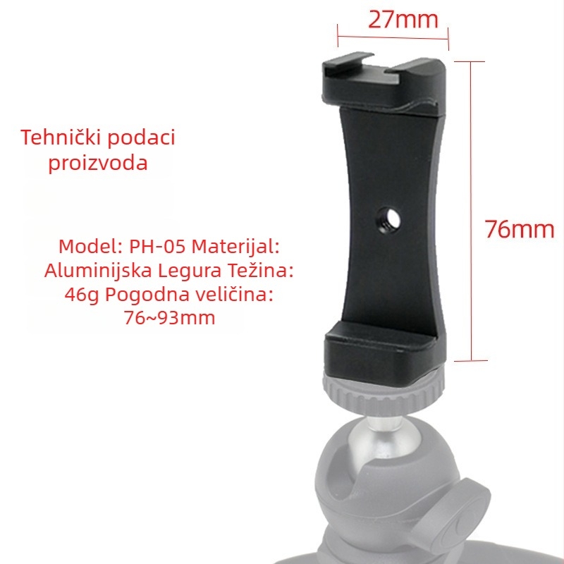 BeiZhen Prstenasti nosač za mobitel od aluminijskog legure, model 001