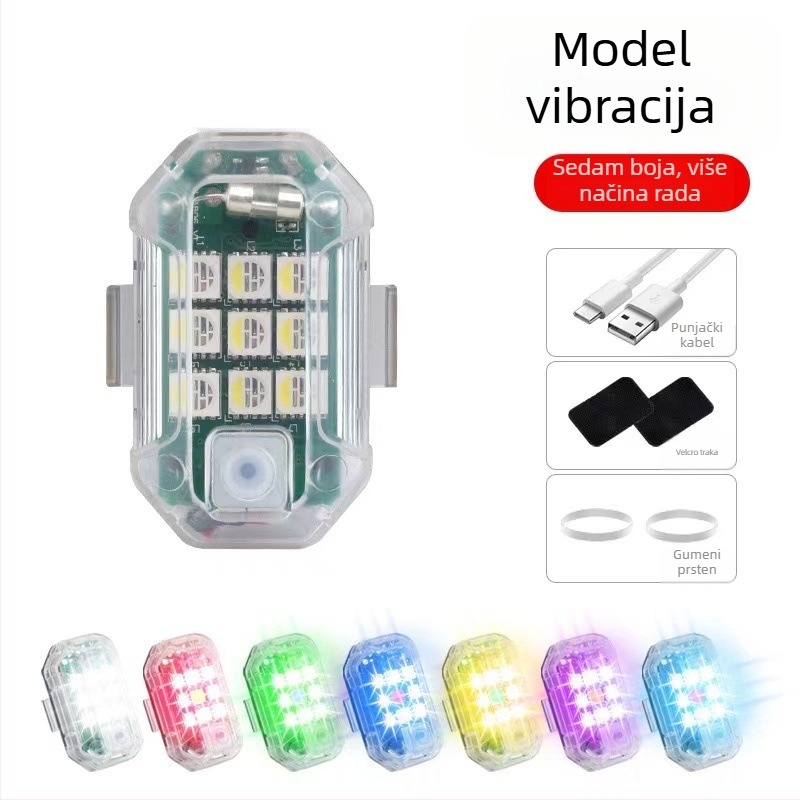 Iboom M3 Svjetlo za sprječavanje sudara za vozila – Vodootporno, Daljinsko upravljanje, za motocikl, automobil i bicikl