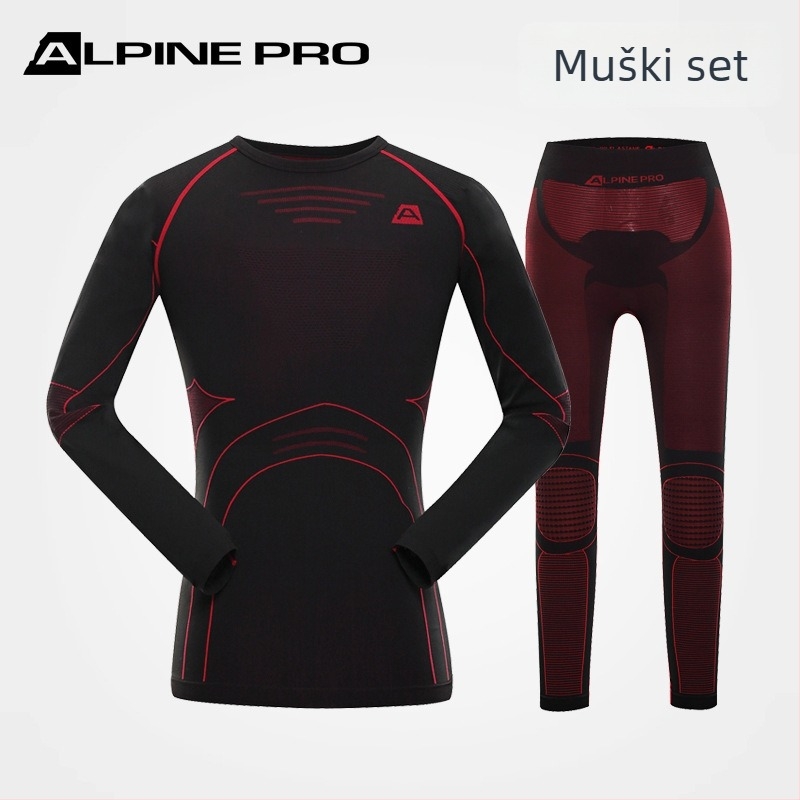Alpini unisex set termo donje rublje za skijanje na otvorenom, brzo sušenje, kompresijski kroj