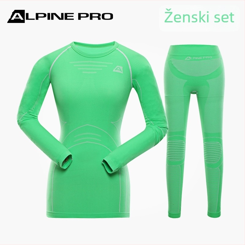 Alpini unisex set termo donje rublje za skijanje na otvorenom, brzo sušenje, kompresijski kroj