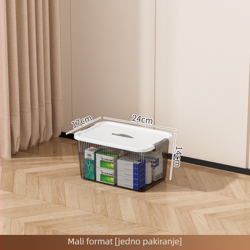 Kutija za pohranu, prozirna, pokretna, model Sanqian s8735-8739, PP plast