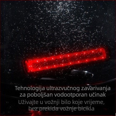 NQY zadnja svjetiljka za bicikl za noćnu vožnju, USB punjenjem i sigurnosno upozoravajuće svjetlo