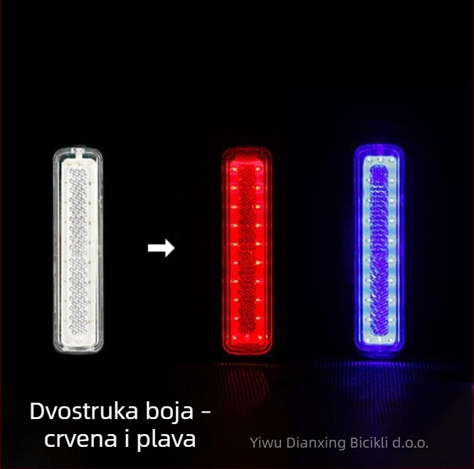 NQY zadnja svjetiljka za bicikl za noćnu vožnju, USB punjenjem i sigurnosno upozoravajuće svjetlo