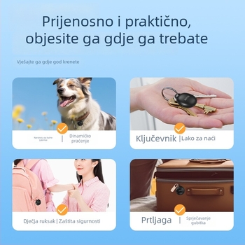 Mini lokator protiv gubitka F6 — vodootporan, GPS praćenje, kompatibilan s iOS-om, baterija 225 mAh