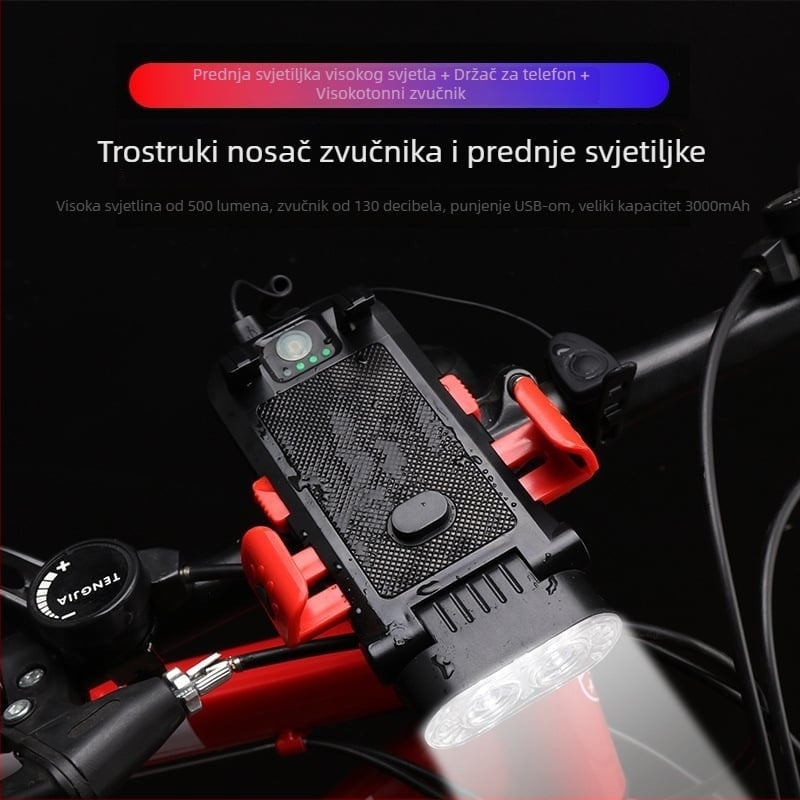 Držač prednje svjetiljke za bicikl 4-u-1 s držačem za telefon za planinski bicikl – Marka: WOTI; Prilagodba: Ne; Uvoz: Ne