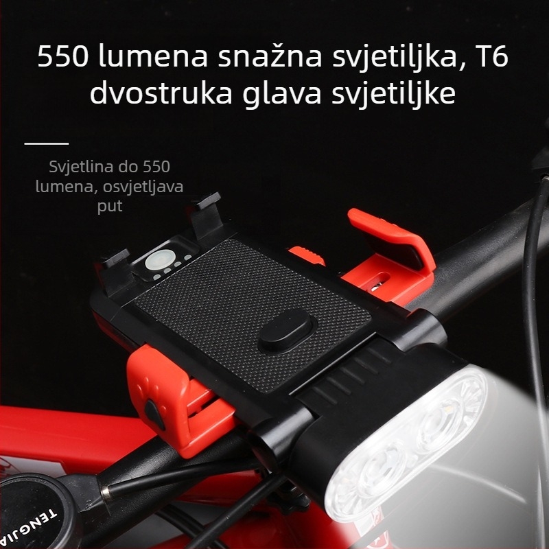 Držač prednje svjetiljke za bicikl 4-u-1 s držačem za telefon za planinski bicikl – Marka: WOTI; Prilagodba: Ne; Uvoz: Ne