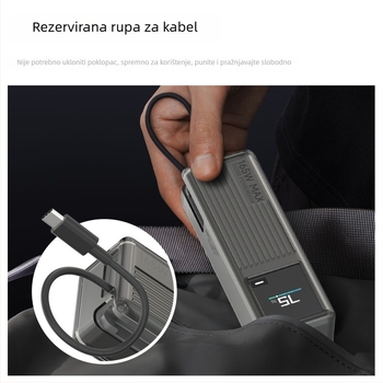 TPU zaštitni kućište za Xiaomi 165W power bank s ugrađenim kabelom, proziran dizajn, kapacitet 10000mAh, otporan na padove, težina 100g