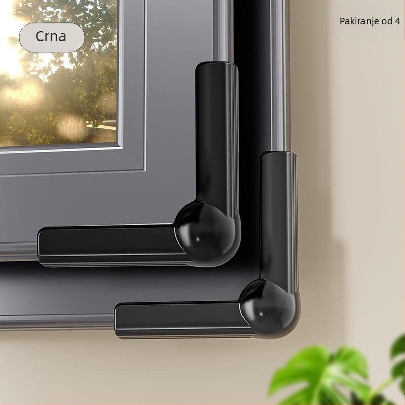 Silikonska protukolizijska podloga za prozore s toplinskim prekidom, kutni zaštitnik za stolove i kuhinjske nape, zaštita kutova unutarnjih prozora