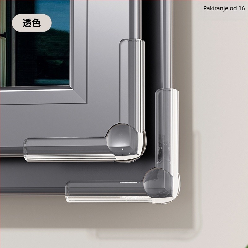 Silikonska protukolizijska podloga za prozore s toplinskim prekidom, kutni zaštitnik za stolove i kuhinjske nape, zaštita kutova unutarnjih prozora