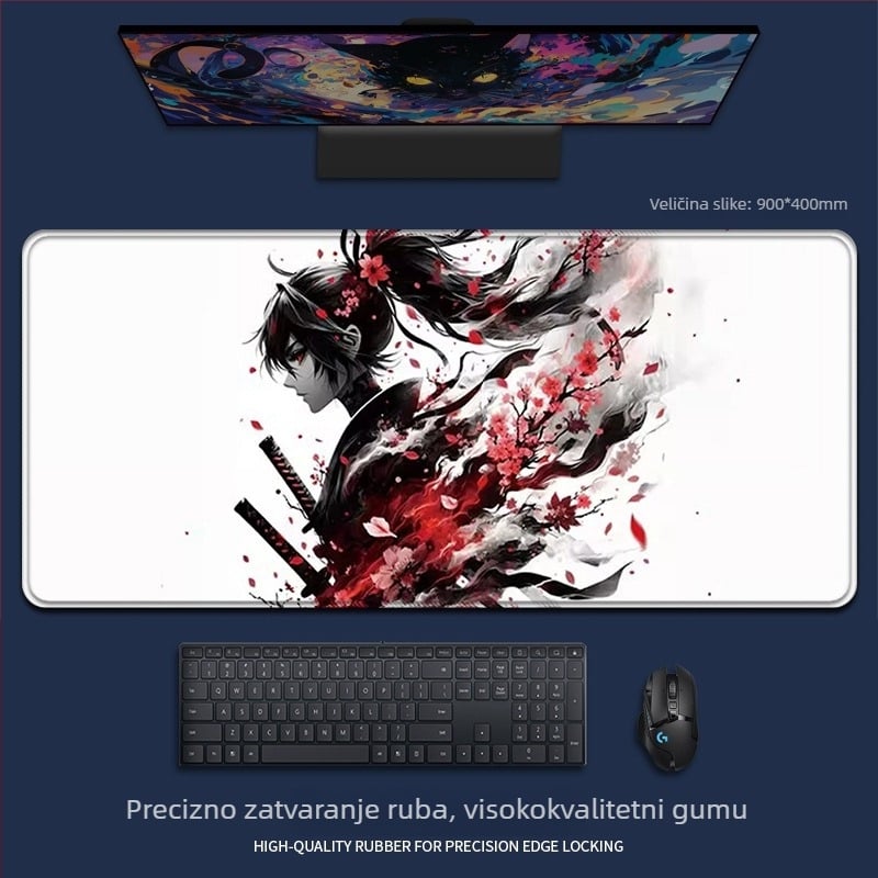 Podložak za miš od prirodne gume, jednostrana, tisak toplinskim prijenosom, crtani animacijski stil