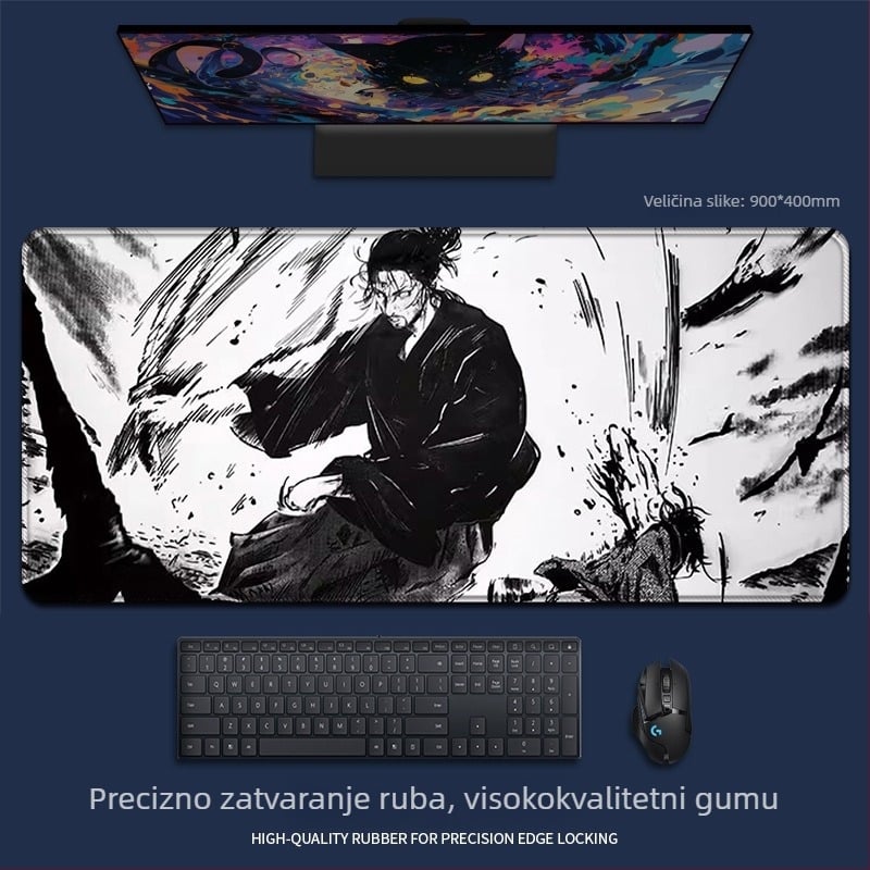 Podložak za miš od prirodne gume, jednostrana, tisak toplinskim prijenosom, crtani animacijski stil