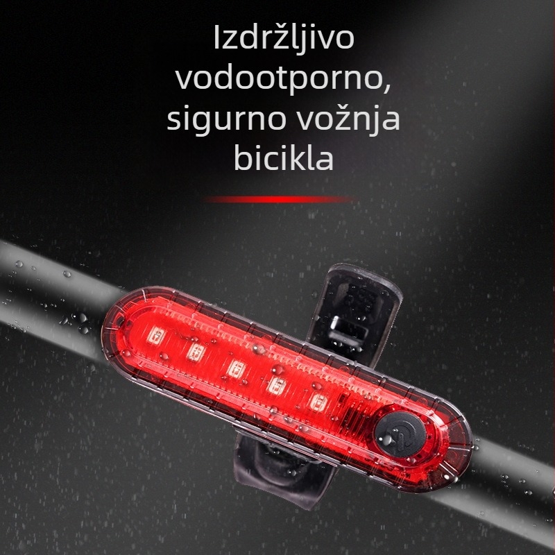 056 stražnja svjetiljka za bicikl, USB punjiva, COB visoke svjetline, sigurnosno upozoravajuće svjetlo za vožnju na otvorenom