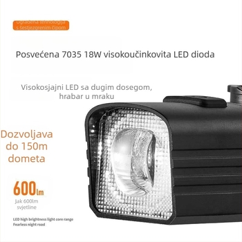 600 lumena prednje svjetlo za bicikl za cestovne i planinske bicikle, noćna vožnja, visokim i niskim snopom, protiv odsjaja