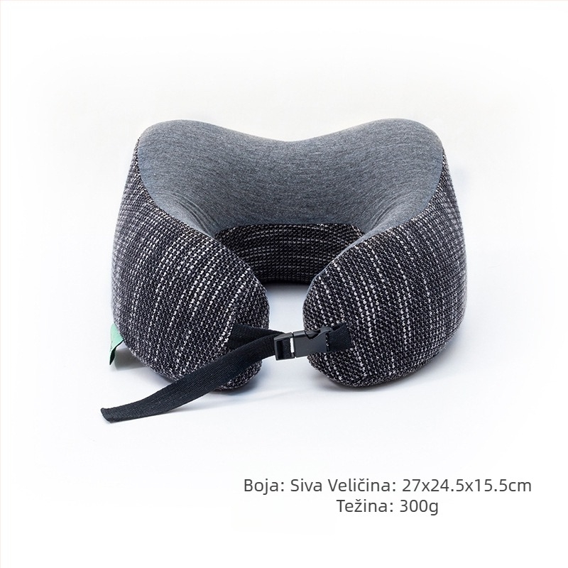 COSY.ST U‑oblikovani putni jastuk od memorijske pjene za letove i putovanja, lagan do 1 kg, moderni minimalisticki stil