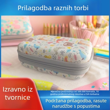 Putna torba za skladištenje s cartoon dizajnom, PU materijal, stil ručne torbe, višestruka namjena.