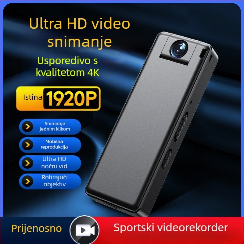 HD nosiva kamera: snimanje 1080p, 3D zvuk, elektronička stabilizacija, USB 3.0, microSD pohrana
