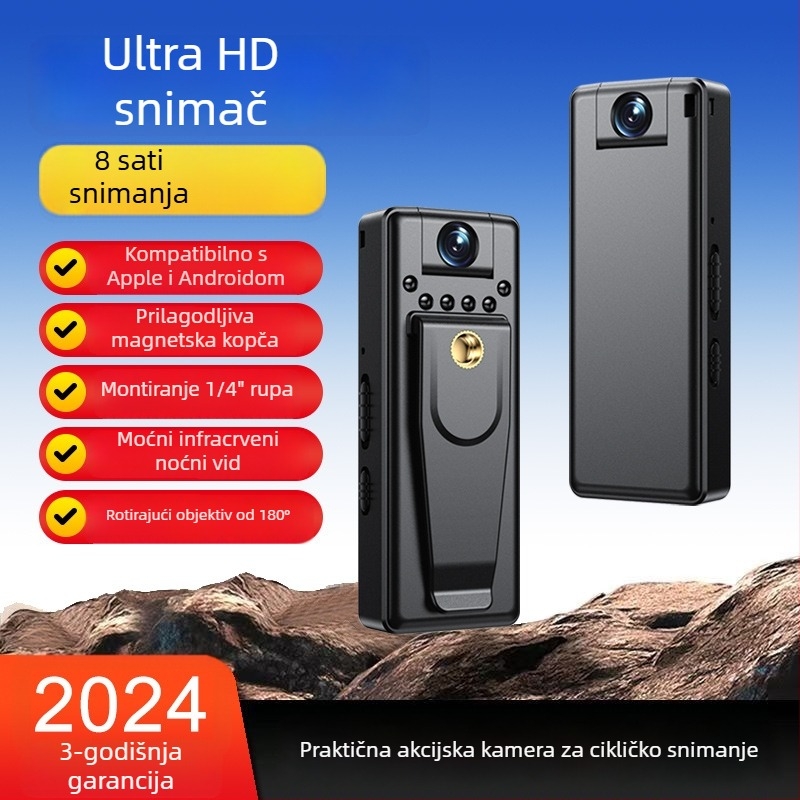HD nosiva kamera: snimanje 1080p, 3D zvuk, elektronička stabilizacija, USB 3.0, microSD pohrana