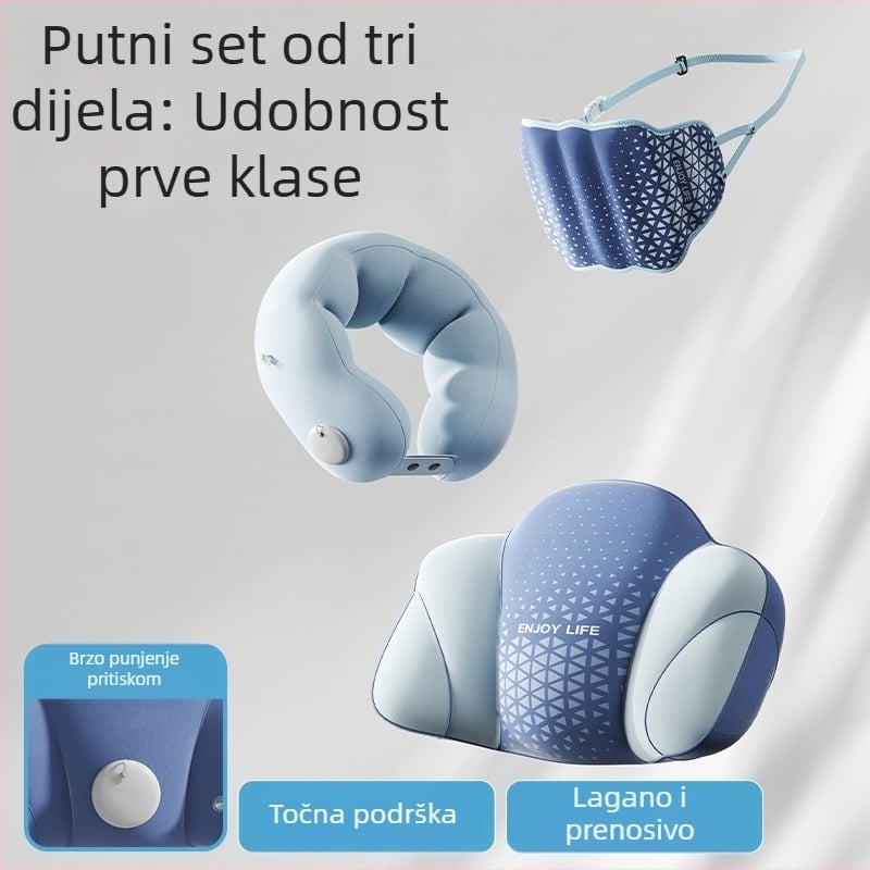 Strange Circle napuhujući jastuk za vrat za putovanja - U obliku, PVC tkanina, punjenje zrakom, moderni minimalistički stil