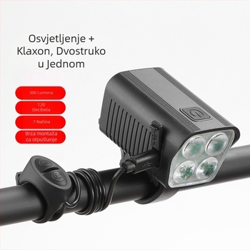 Set prednjeg svjetla i stražnje svjetiljke za bicikl | Visoka svjetlost | Kompatibilno s cestovnim i trail biciklima | Noćna vožnja