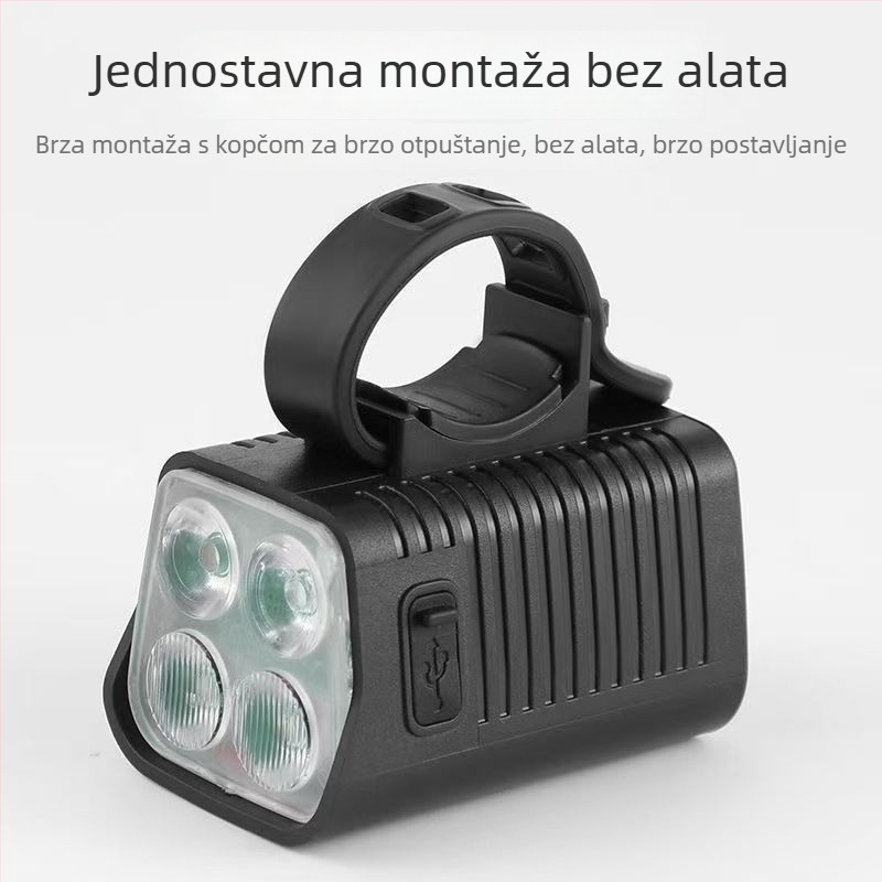 Set prednjeg svjetla i stražnje svjetiljke za bicikl | Visoka svjetlost | Kompatibilno s cestovnim i trail biciklima | Noćna vožnja