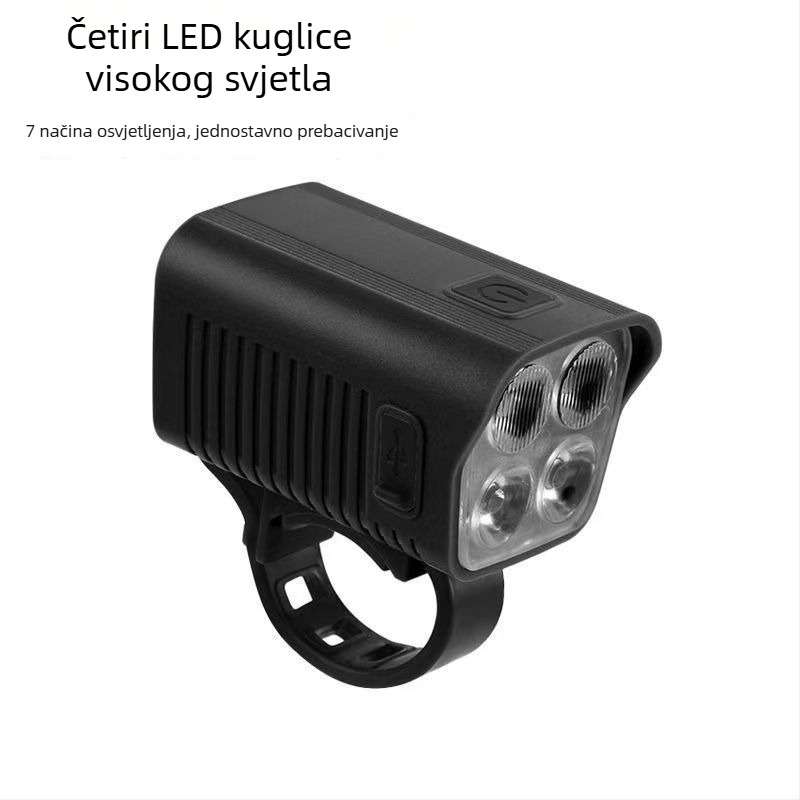 Set prednjeg svjetla i stražnje svjetiljke za bicikl | Visoka svjetlost | Kompatibilno s cestovnim i trail biciklima | Noćna vožnja