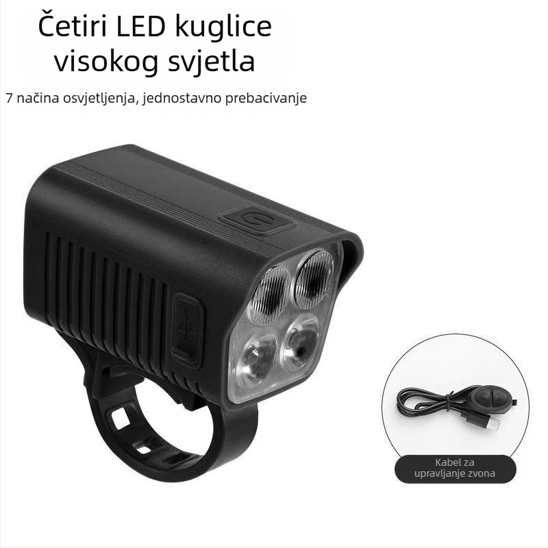 Set prednjeg svjetla i stražnje svjetiljke za bicikl | Visoka svjetlost | Kompatibilno s cestovnim i trail biciklima | Noćna vožnja