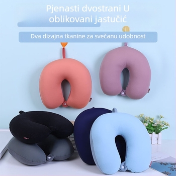 Recreation House U-oblik vratni jastuk s punilom od čestica pjene, tkanina Spandex + polar fleece, moderan minimalistički dizajn