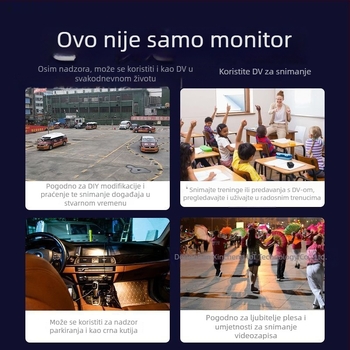 Unutarnja bežična sigurnosna kamera s noćnim vidom 1080p, ugrađeni mikrofon, pohrana u oblaku i upravljanje putem mobilne aplikacije