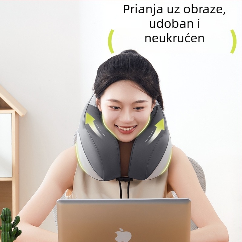 Jastuk za vrat od memorijske pjene u U-oblika za putovanja, s nylonom kao jezgrom, moderni minimalistički stil