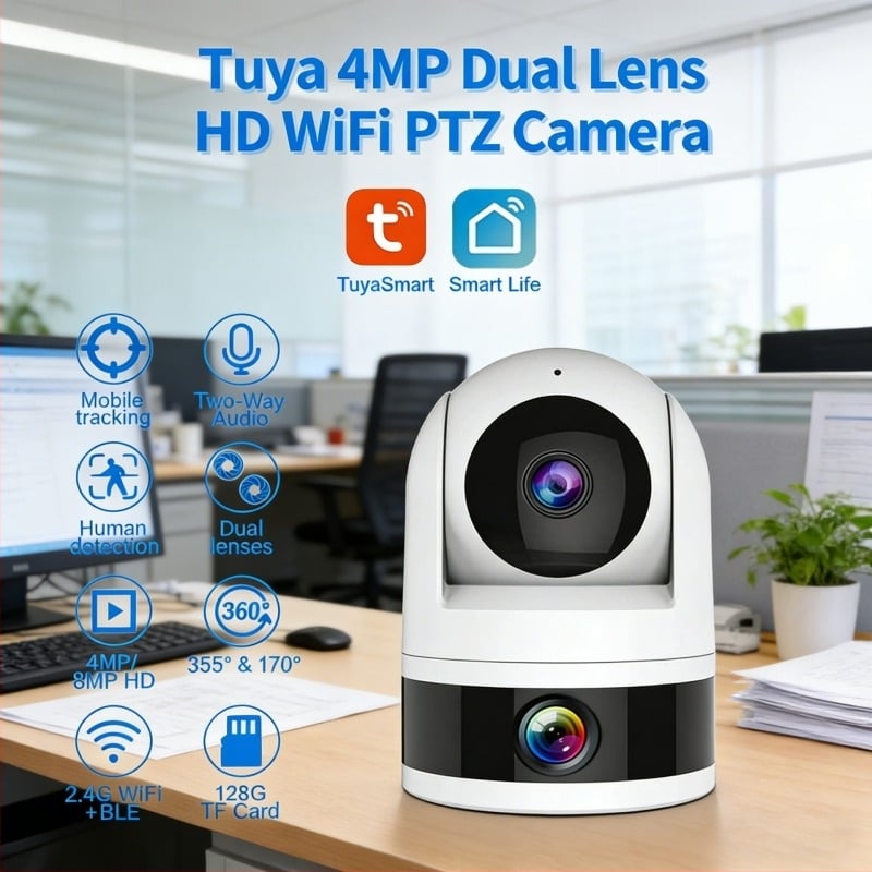 Unutarnja Wi-Fi IP kamera, objektiv 3.6 mm, horizontalna rezolucija 420, minimalno osvjetljenje 0.001 lx, IR domet 10 m, radna temperatura -36 do 60 °C