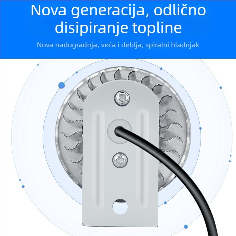 Svjetlo za bicikl s USB priključkom za napajanje i LED spot svjetlom, visoka svjetlina, kamping svjetlo