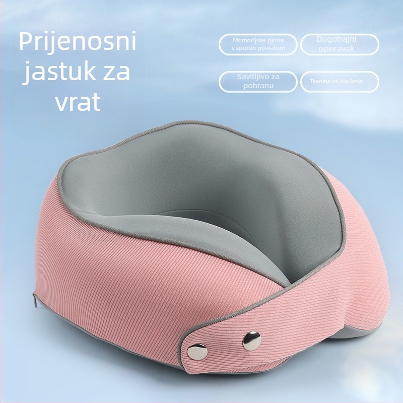 U-oblikovana jastučnica za vrat s memorijskom pjenom, modalna navlaka, za odrasle, moderni minimalistički stil