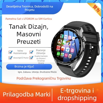 Pametni sat s slotom za SIM karticu, Android OS, GPS pozicioniranje, praćenje zdravlja, AMOLED zaslon