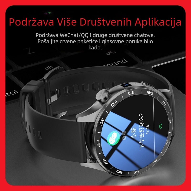Pametni sat s slotom za SIM karticu, Android OS, GPS pozicioniranje, praćenje zdravlja, AMOLED zaslon