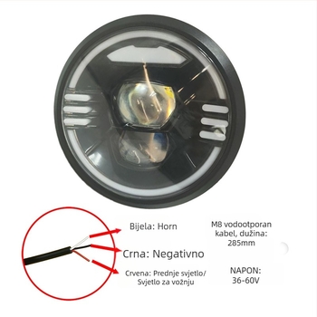 LED prednja svjetla za snijeg, ATV i električni bicikl - kompatibilna s 36V/48V/60V, vodootporna, vrlo svijetla