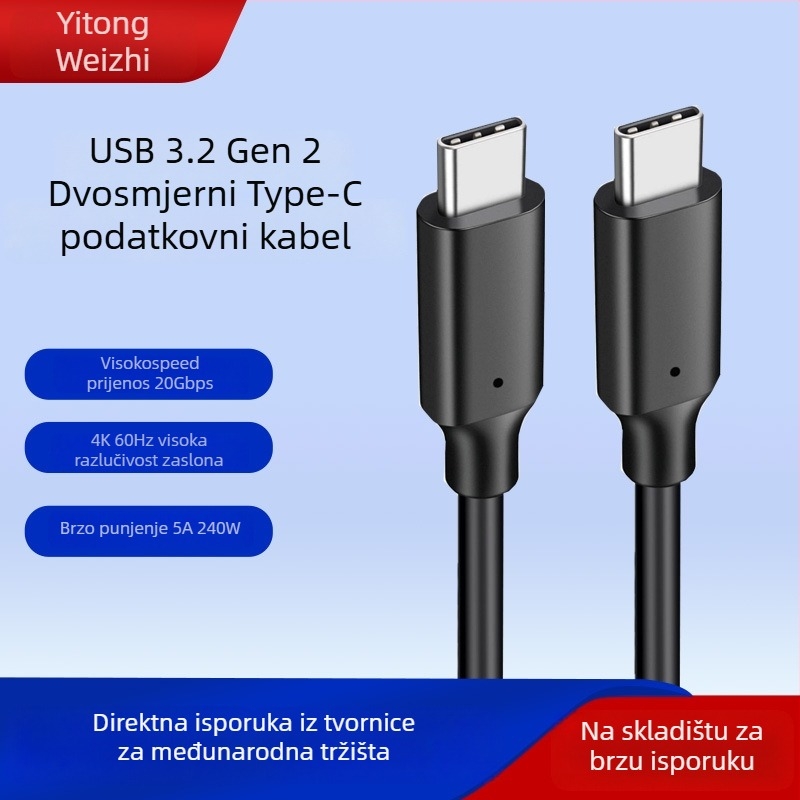 USB-C hub za laptop s 4K60Hz passthrough, PD 240W brzo punjenje i 20Gbps prijenos podataka
